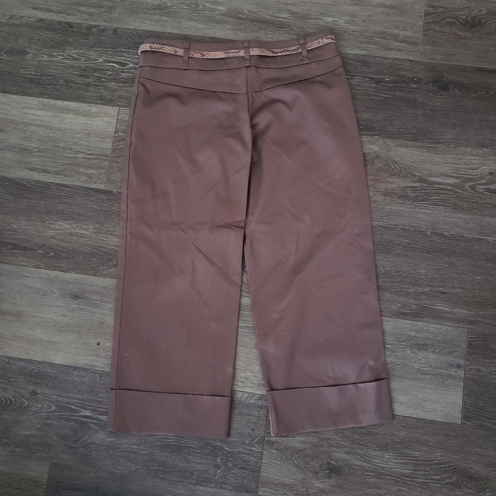 Bebe Brown Crop Pants Size 8 - Picture 4 of 4